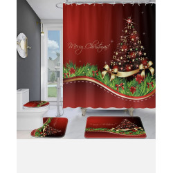 SET DE BAÑO CON CORTINA 4PZS