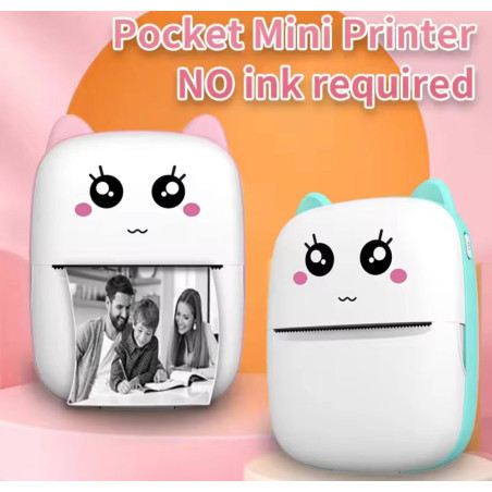 NUEVA IMPRESORA PORTÁTIL DE GATITO➕CABLE USB CARGADOR
