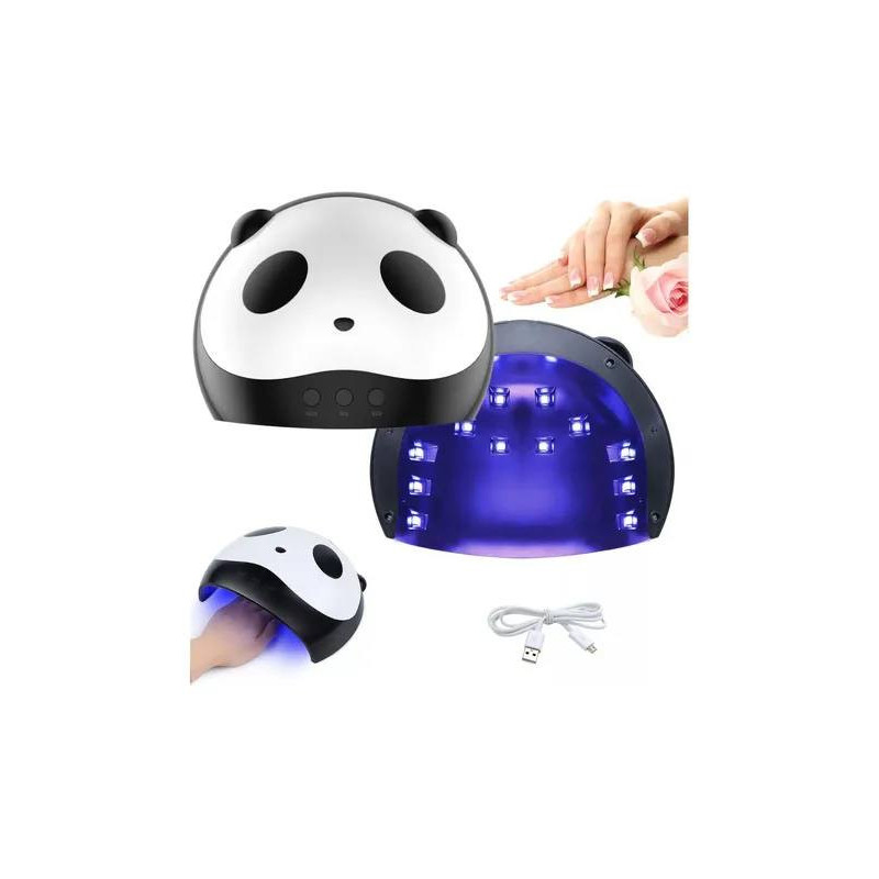 Cabina Led Secador De Uñas Panda 3 En 1 Led/uv 36 W Color Blanco
