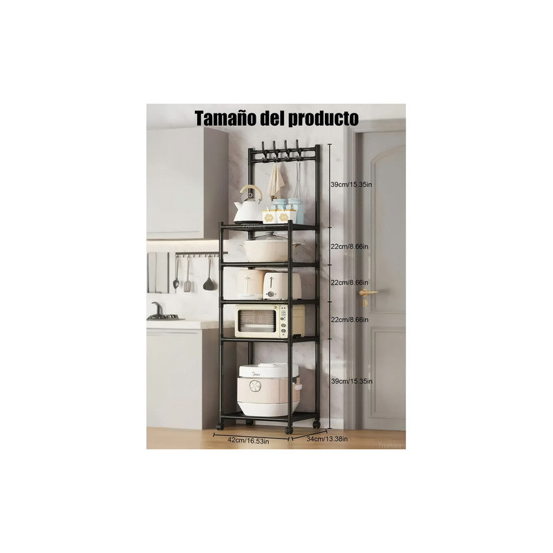 Estante Organizador Metálico De 5 Niveles De hogar