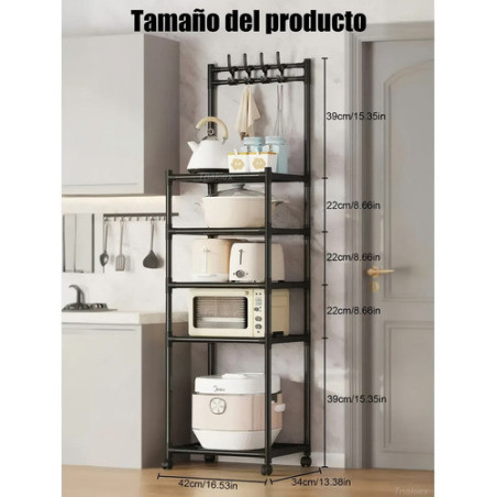 Estante Organizador Metálico De 5 Niveles De hogar